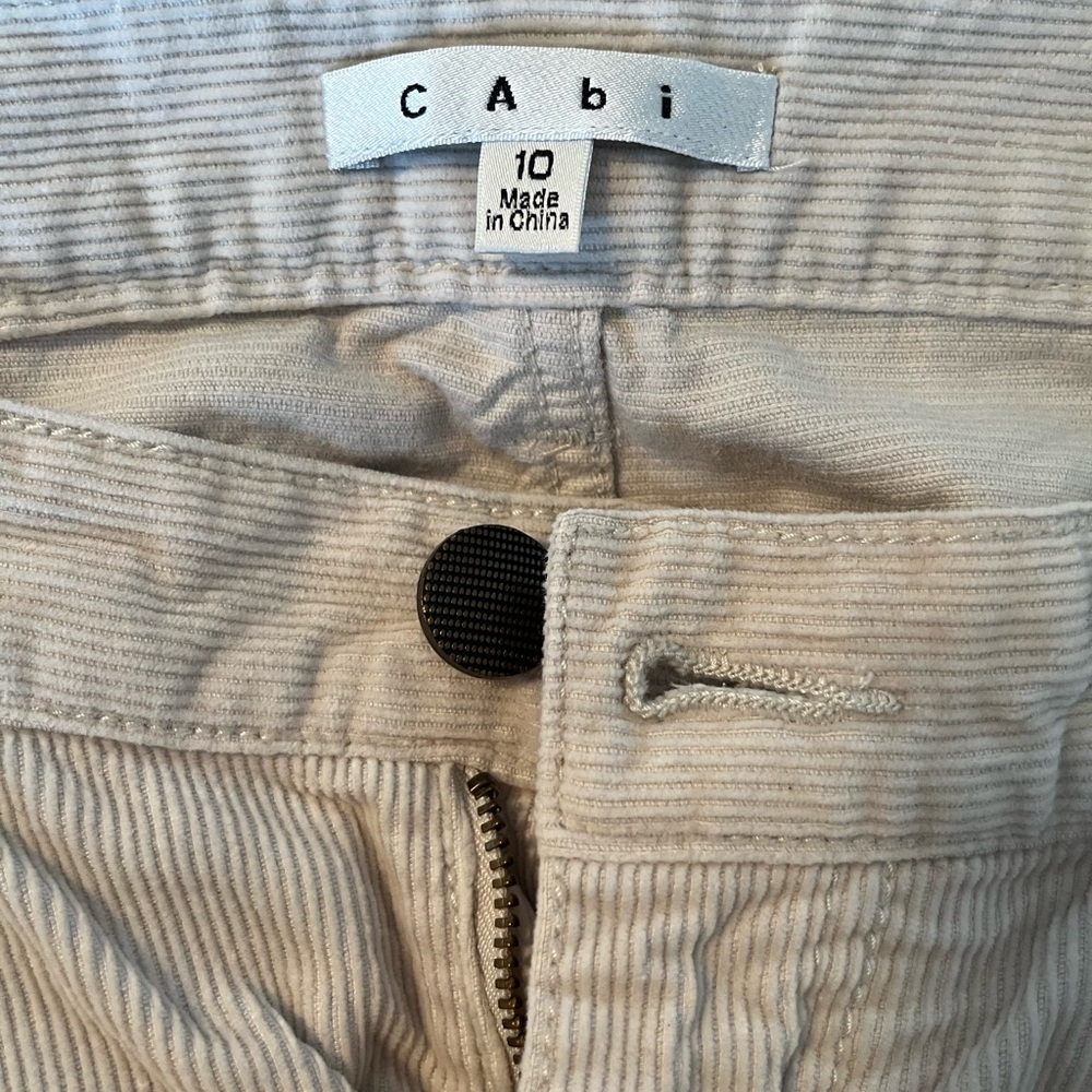 CAbi Women's Cream Corduroy Pants